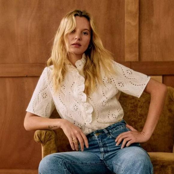 Sezane Tops - 🇫🇷Sezane Dalhia Shirt Dahlia Blouse US 10 / FR 42